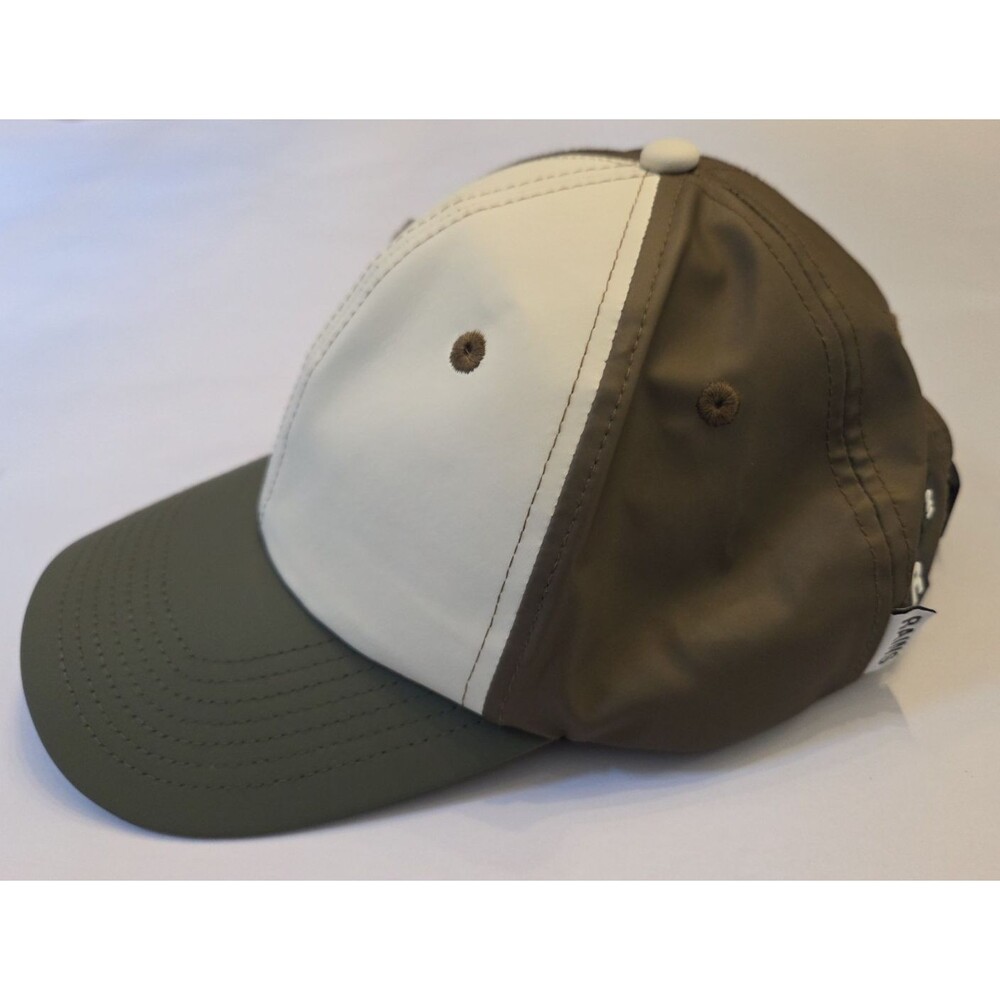 RAINS Water Repellent Baseball Cap Hat Adjustable Green Brown Colorblock